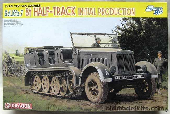 Dragon 1/35 Sd.Kfz. 7 8 Ton Half Track - Initial Production - Smart Kit, 6466 plastic model kit